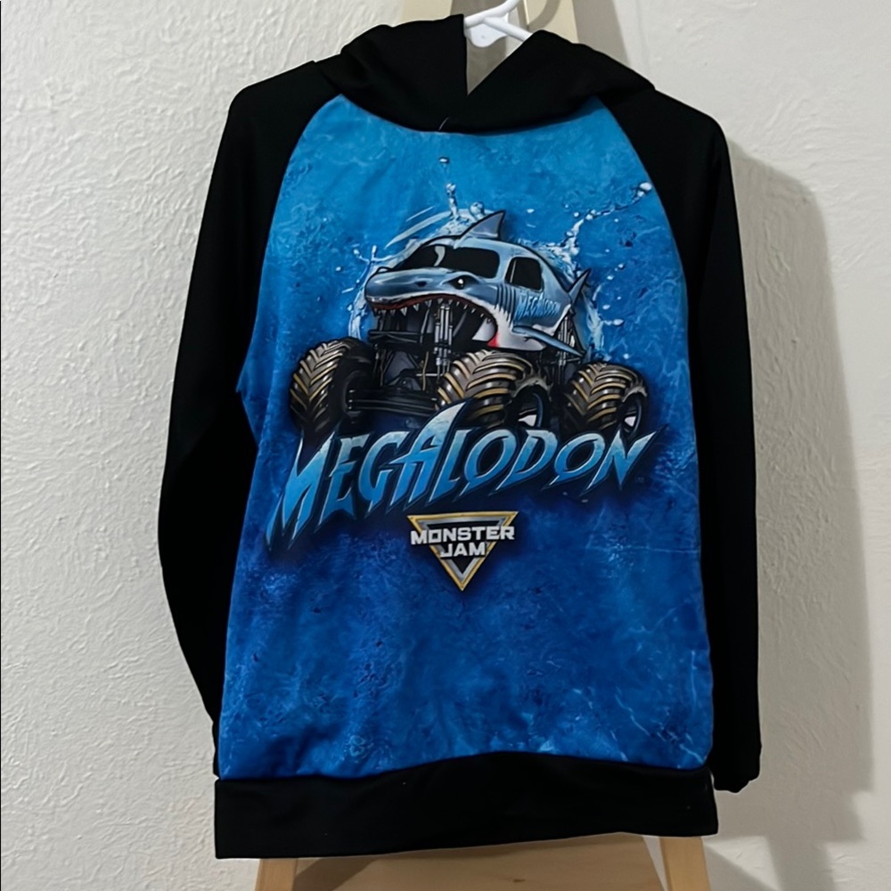 Megalodon Blue & Black Kids Hoodie